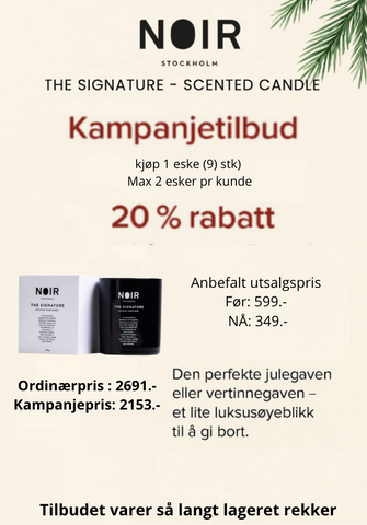 NOIR Stockholm – The Signature Scented Candle / TIDSBEGRENSET KAMPANJE!